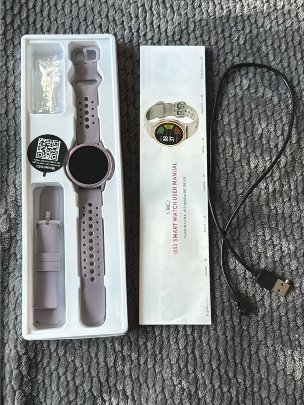 Lavender Smartwatch with Extra Strap - Picture 9 of 12